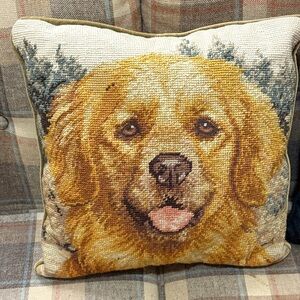 Golden Retriever Accent Pillow 13”x13”